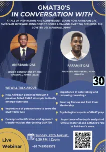 Anirbaan Das GMAT 740 GMAT30 V44 GMAT Verbal GMAT Score Improvement Top B-school Admit