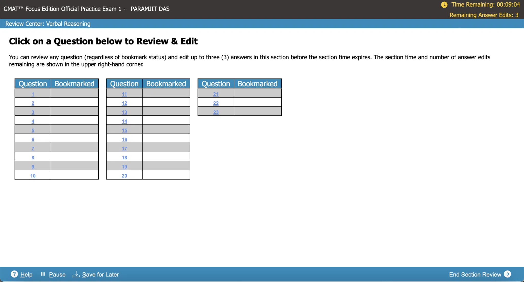 GMAT30 GMAT Focus Review
