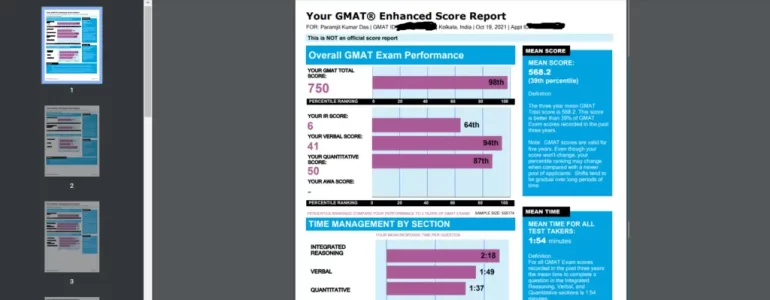 Paramjit Das GMAT30 ESR Page 1 GMAT750