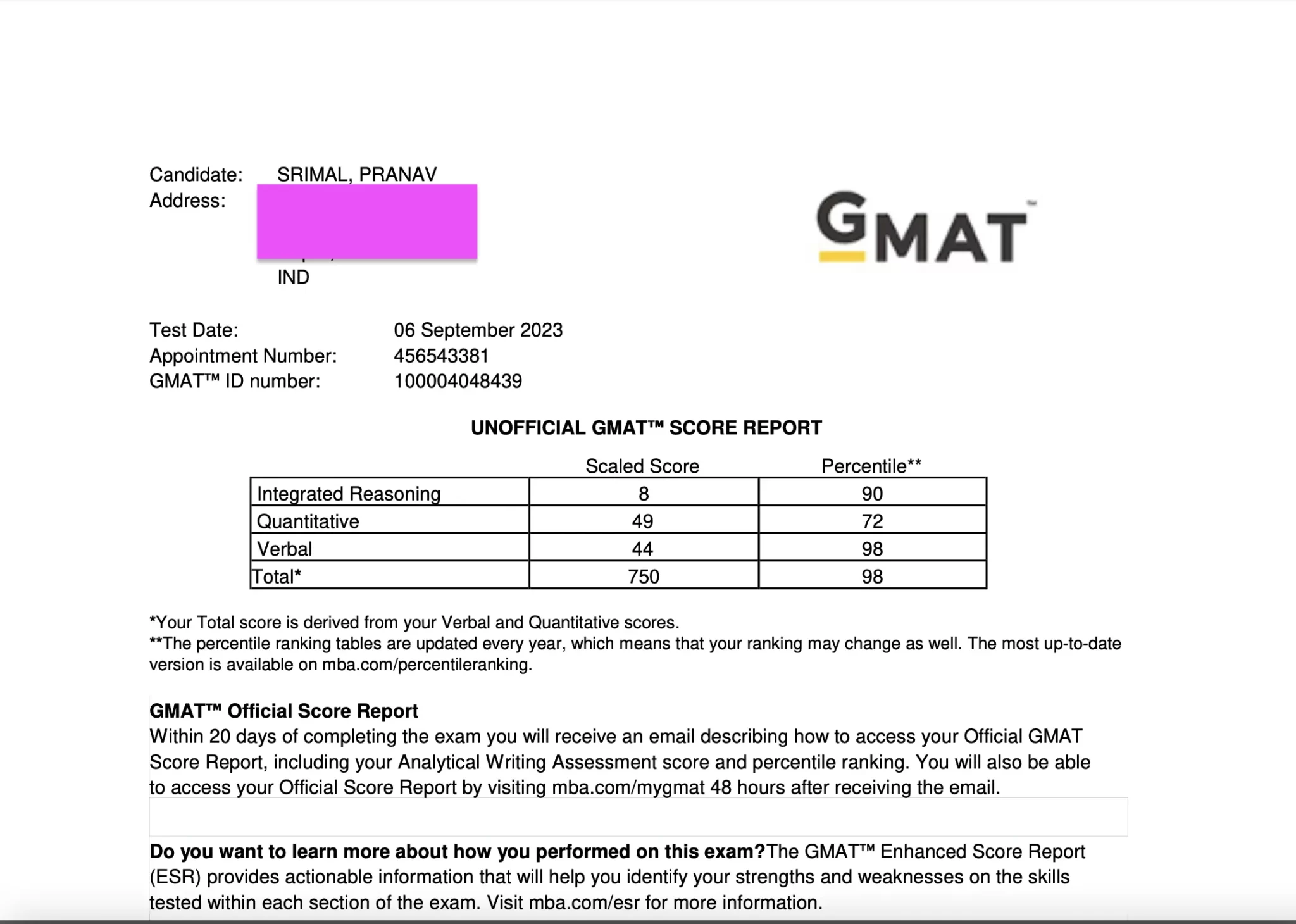 GMAT 750: The Sensational Story Of Pranav Srimal's V44 And ISB