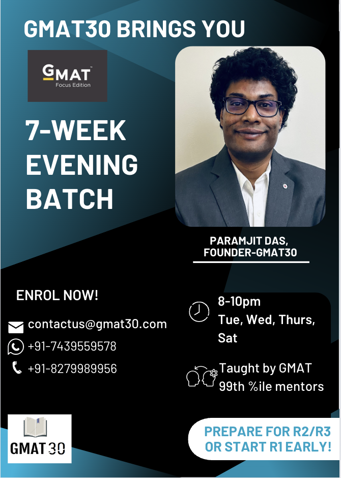 GMAT30 GMAT Focus Immersive Weekday Evening